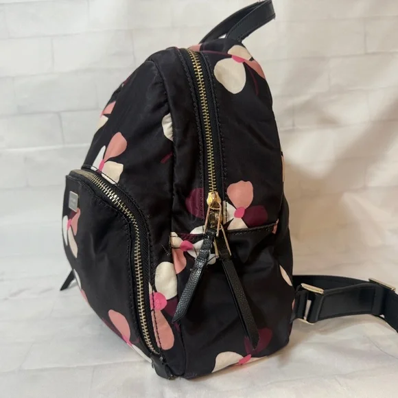 Kate Spade Black Floral Women's Backpack - Picture 4 of 10
